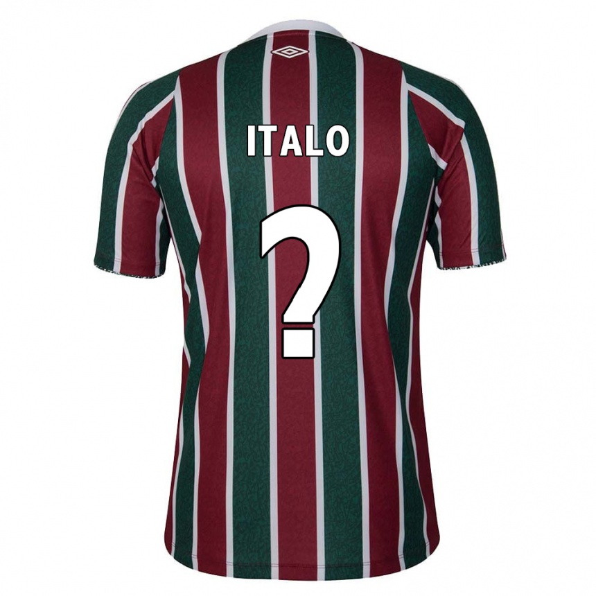 Kids Football Italo #0 Green Maroon White Home Jersey 2024/25 T-Shirt Australia