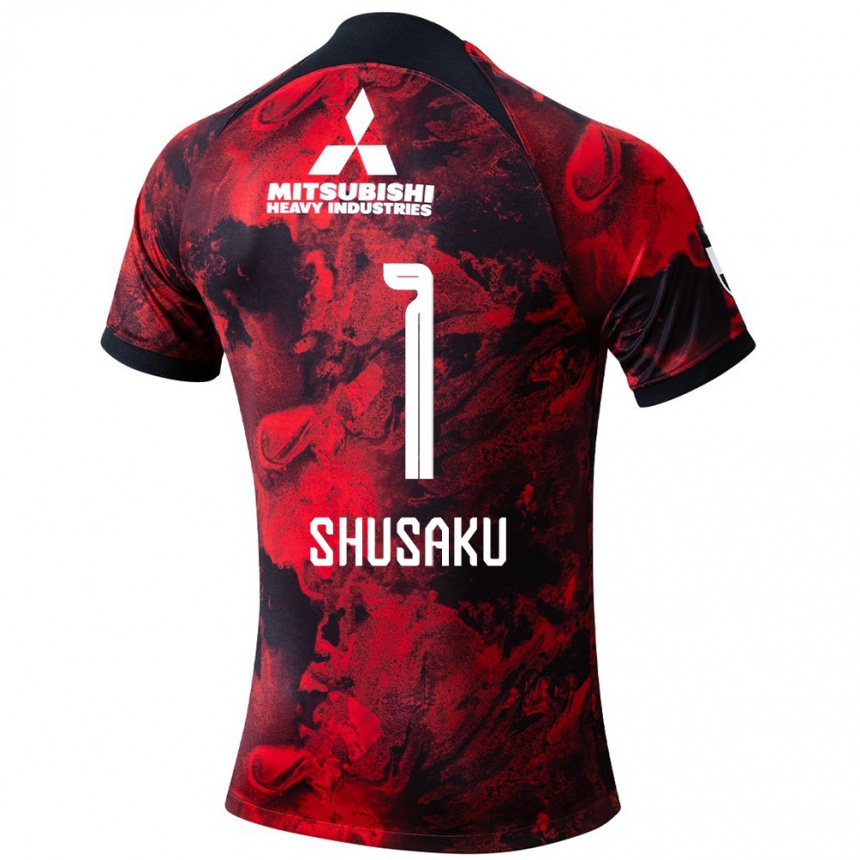 Kids Football Shusaku Nishikawa #1 Red Black Home Jersey 2024/25 T-Shirt Australia