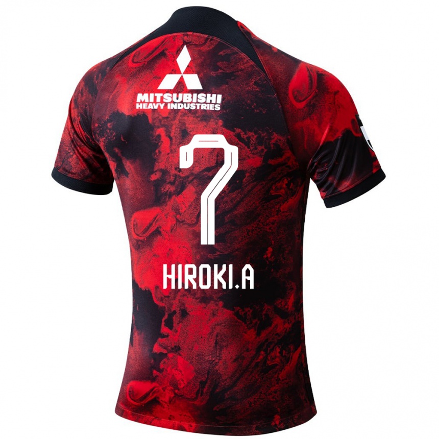 Kids Football Hiroki Abe #7 Red Black Home Jersey 2024/25 T-Shirt Australia