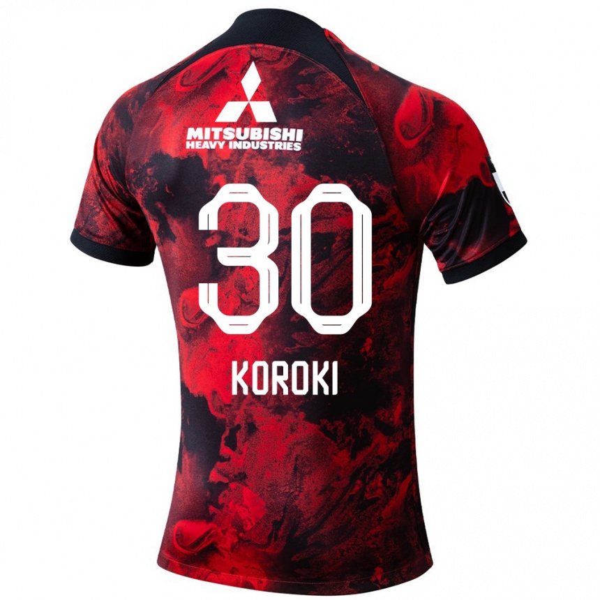 Kids Football Shinzo Koroki #30 Red Black Home Jersey 2024/25 T-Shirt Australia