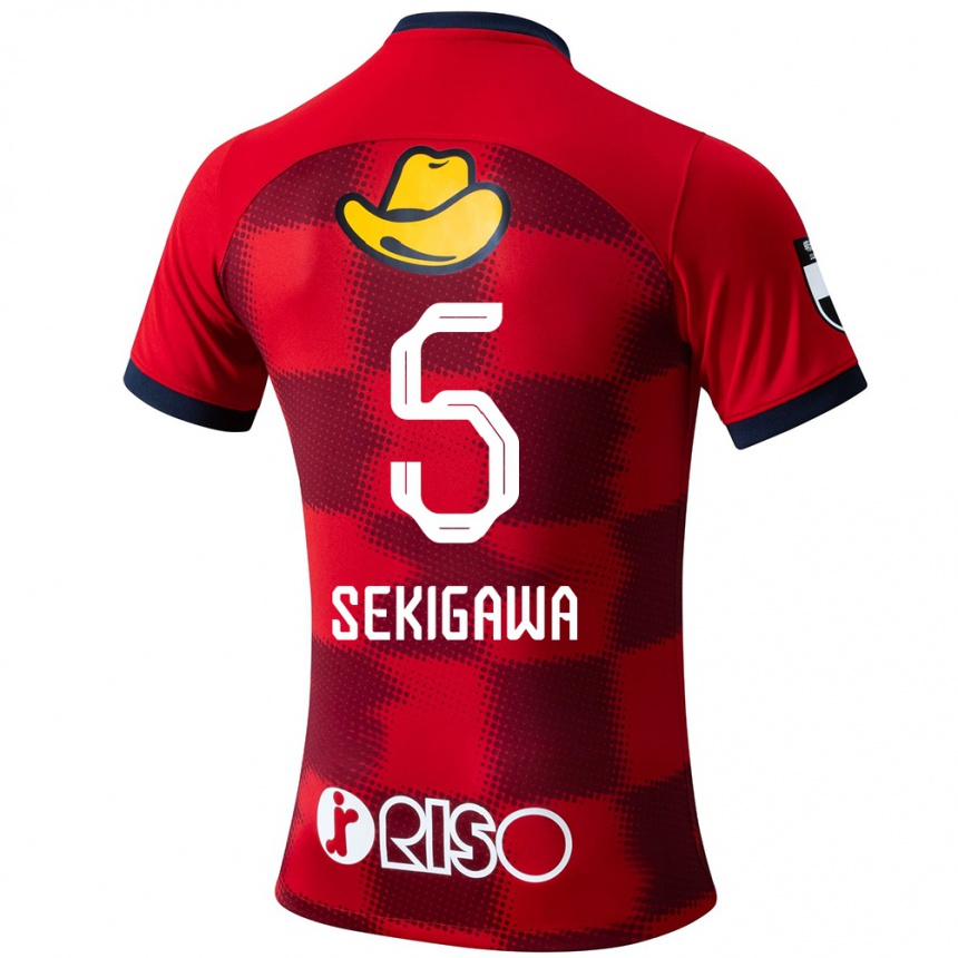 Kids Football Ikuma Sekigawa #5 Red Blue White Home Jersey 2024/25 T-Shirt Australia