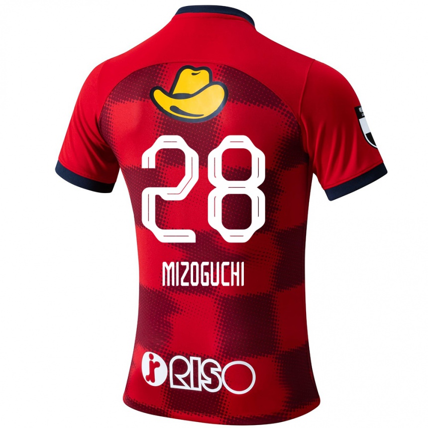 Kids Football Shuhei Mizoguchi #28 Red Blue White Home Jersey 2024/25 T-Shirt Australia