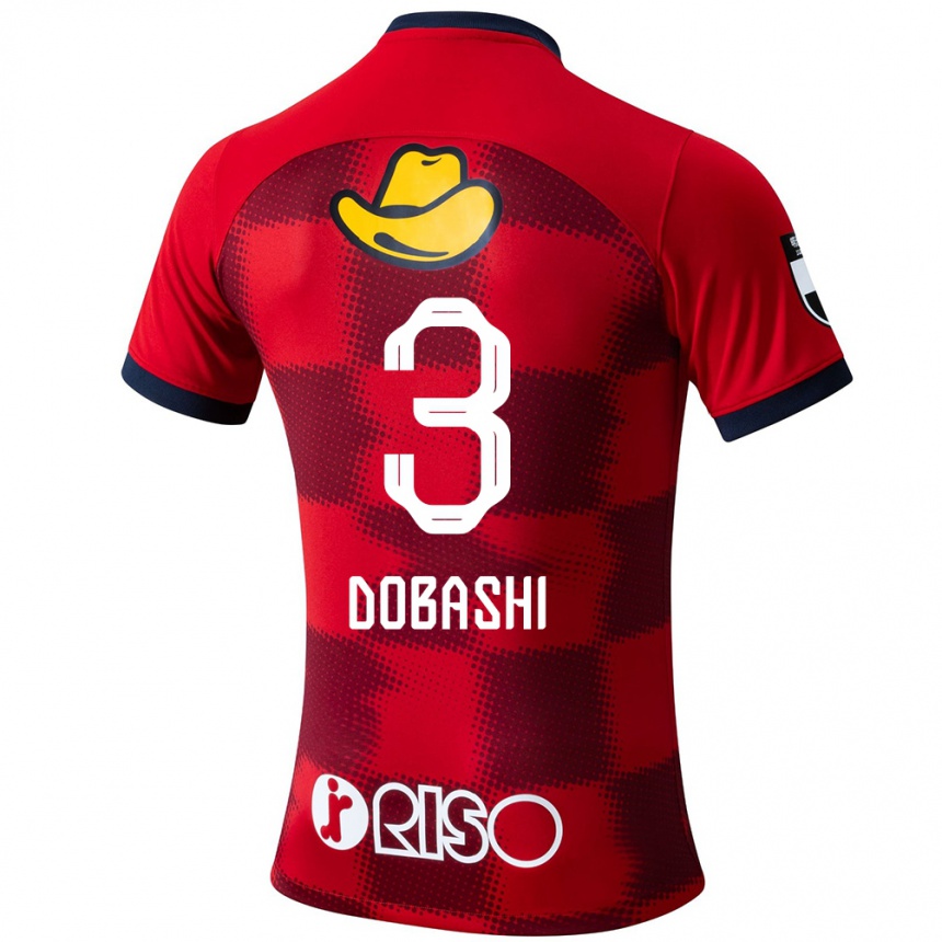 Kids Football Ryunosuke Dobashi #3 Red Blue White Home Jersey 2024/25 T-Shirt Australia