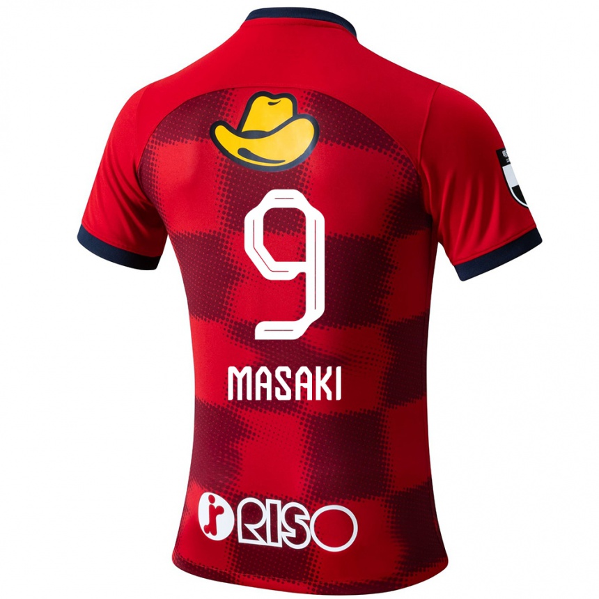 Kids Football Hiroto Masaki #9 Red Blue White Home Jersey 2024/25 T-Shirt Australia