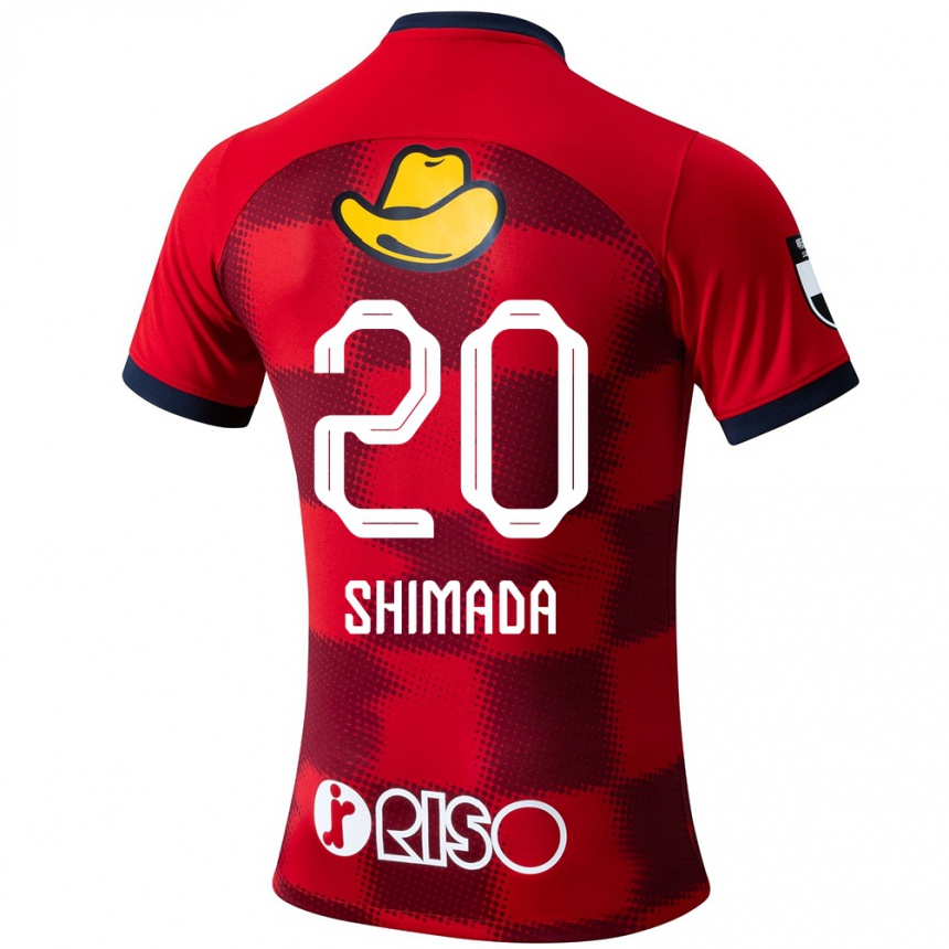 Kids Football Victor Shimada #20 Red Blue White Home Jersey 2024/25 T-Shirt Australia