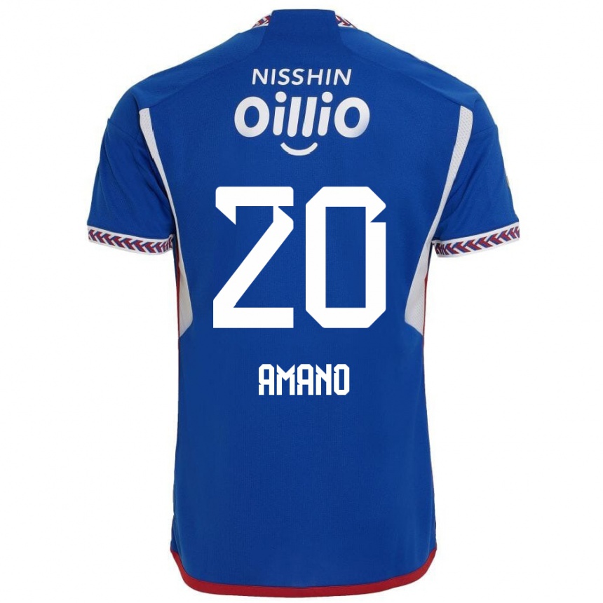 Kids Football Jun Amano #20 Blue White Red Home Jersey 2024/25 T-Shirt Australia