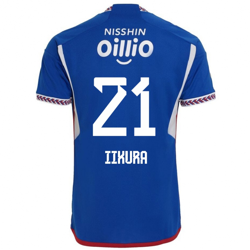 Kids Football Hiroki Iikura #21 Blue White Red Home Jersey 2024/25 T-Shirt Australia