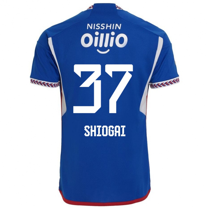 Kids Football Kento Shiogai #37 Blue White Red Home Jersey 2024/25 T-Shirt Australia