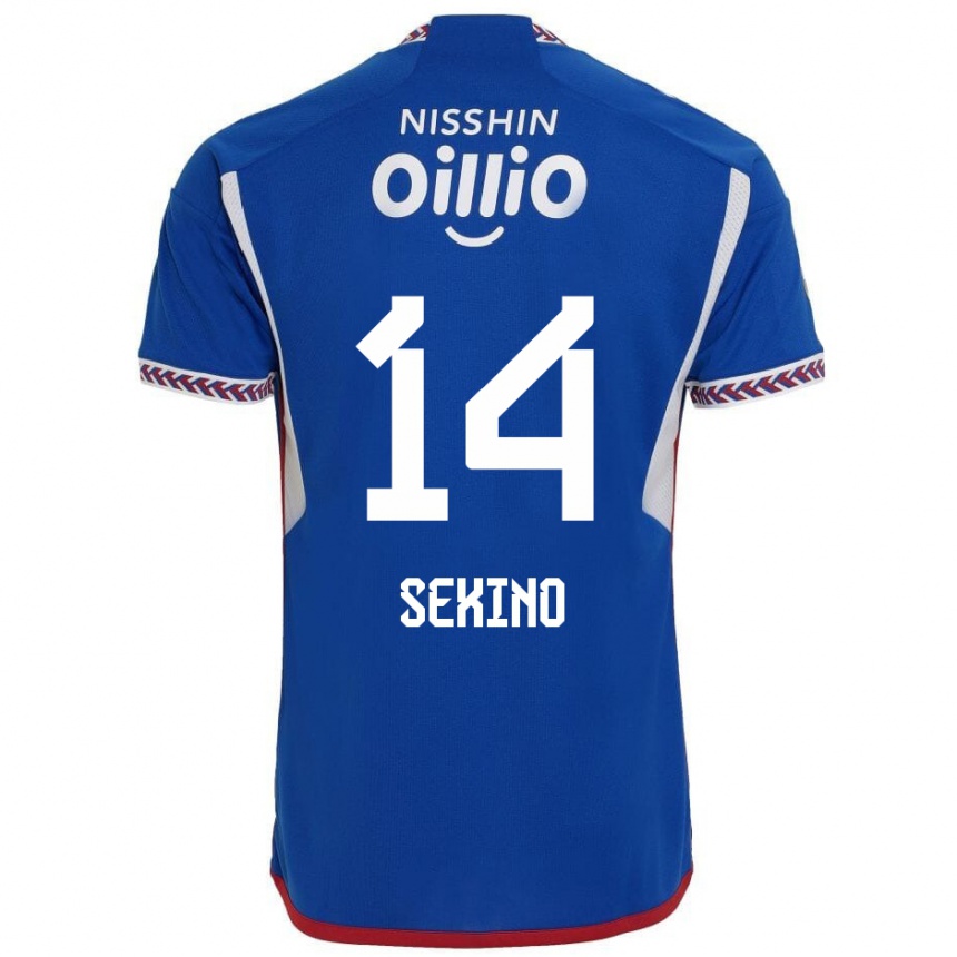 Kids Football Aiki Sekino #14 Blue White Red Home Jersey 2024/25 T-Shirt Australia