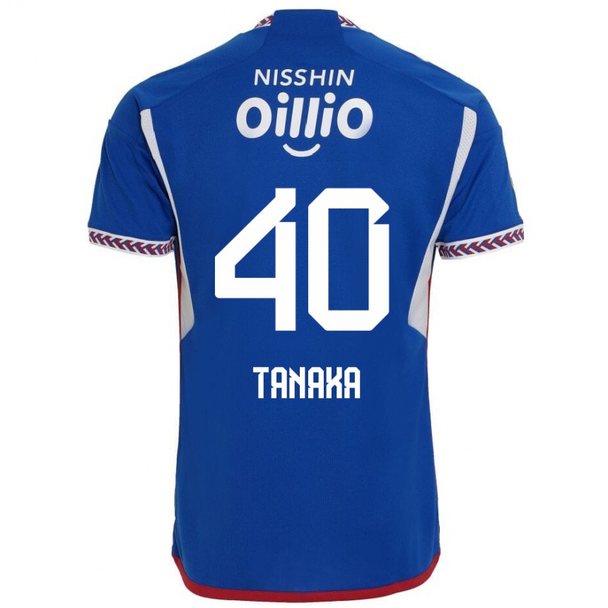 Kids Football Hiei Tanaka #40 Blue White Red Home Jersey 2024/25 T-Shirt Australia