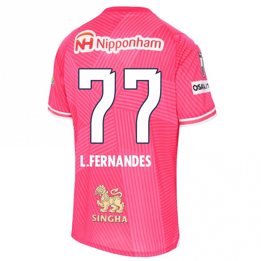 Kids Football Lucas Fernandes #77 Pink White Home Jersey 2024/25 T-Shirt Australia