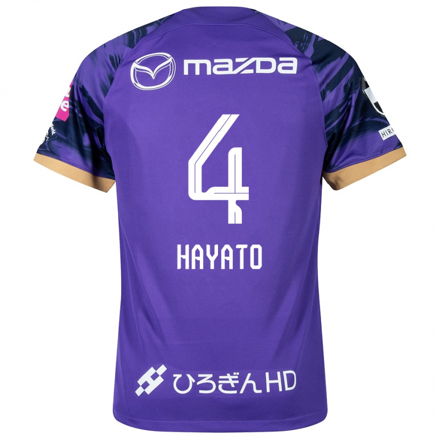 Kids Football Hayato Araki #4 Purple White Home Jersey 2024/25 T-Shirt Australia