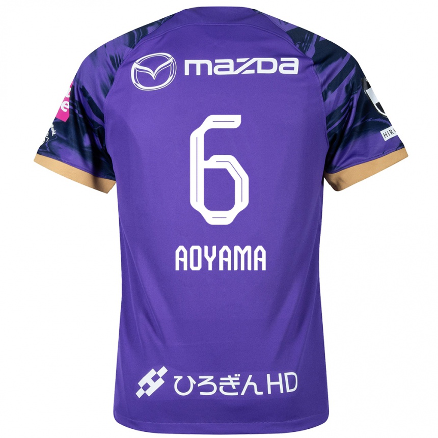 Kids Football Toshihiro Aoyama #6 Purple White Home Jersey 2024/25 T-Shirt Australia