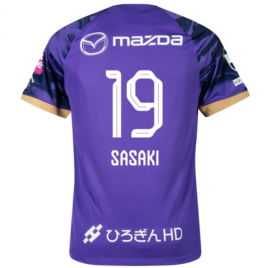 Kids Football Sho Sasaki #19 Purple White Home Jersey 2024/25 T-Shirt Australia