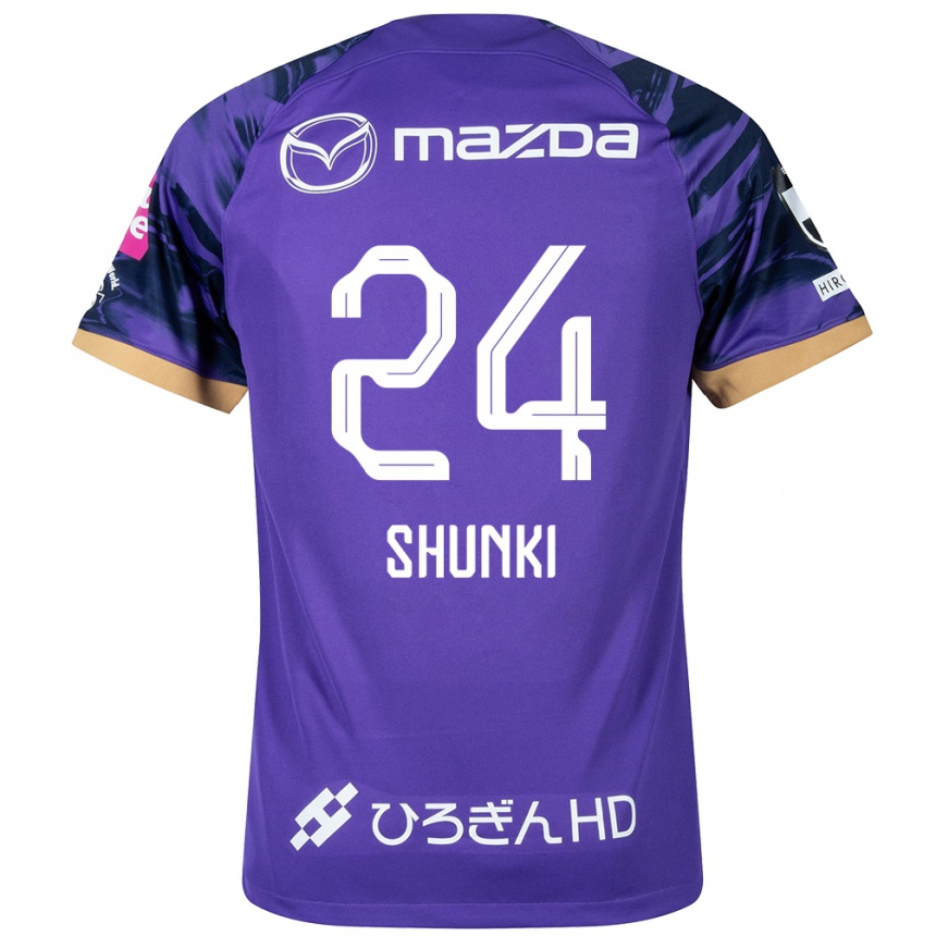 Kids Football Shunki Higashi #24 Purple White Home Jersey 2024/25 T-Shirt Australia