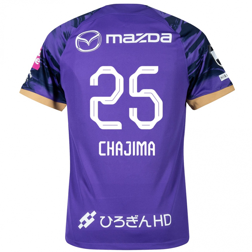 Kids Football Yusuke Chajima #25 Purple White Home Jersey 2024/25 T-Shirt Australia