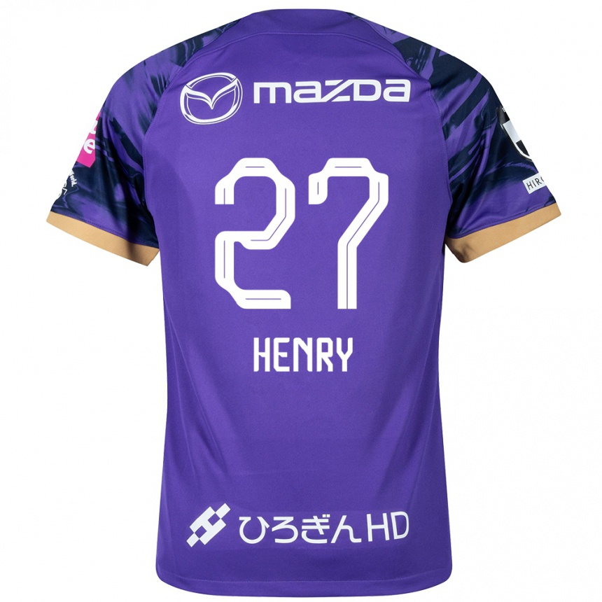 Kids Football Osamu Henry Iyoha #27 Purple White Home Jersey 2024/25 T-Shirt Australia