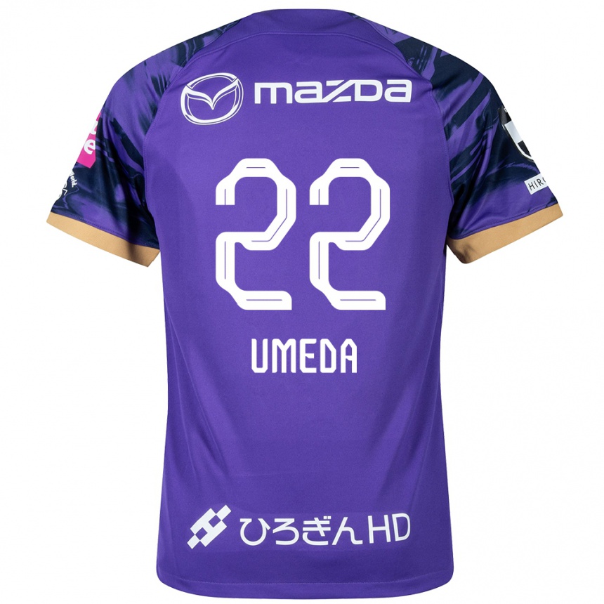 Kids Football Taiga Umeda #22 Purple White Home Jersey 2024/25 T-Shirt Australia