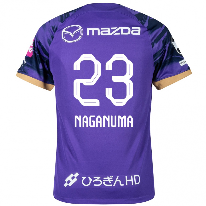 Kids Football Seimei Naganuma #23 Purple White Home Jersey 2024/25 T-Shirt Australia