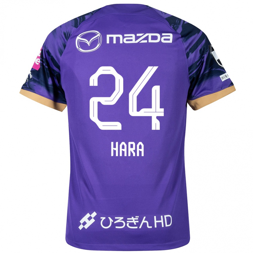 Kids Football Minato Hara #24 Purple White Home Jersey 2024/25 T-Shirt Australia