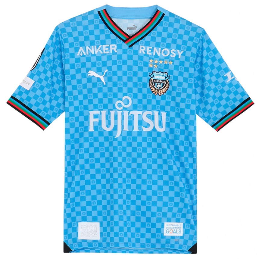 Kids Football Naoto Matsuzawa #16 Azure Blue Home Jersey 2024/25 T-Shirt Australia