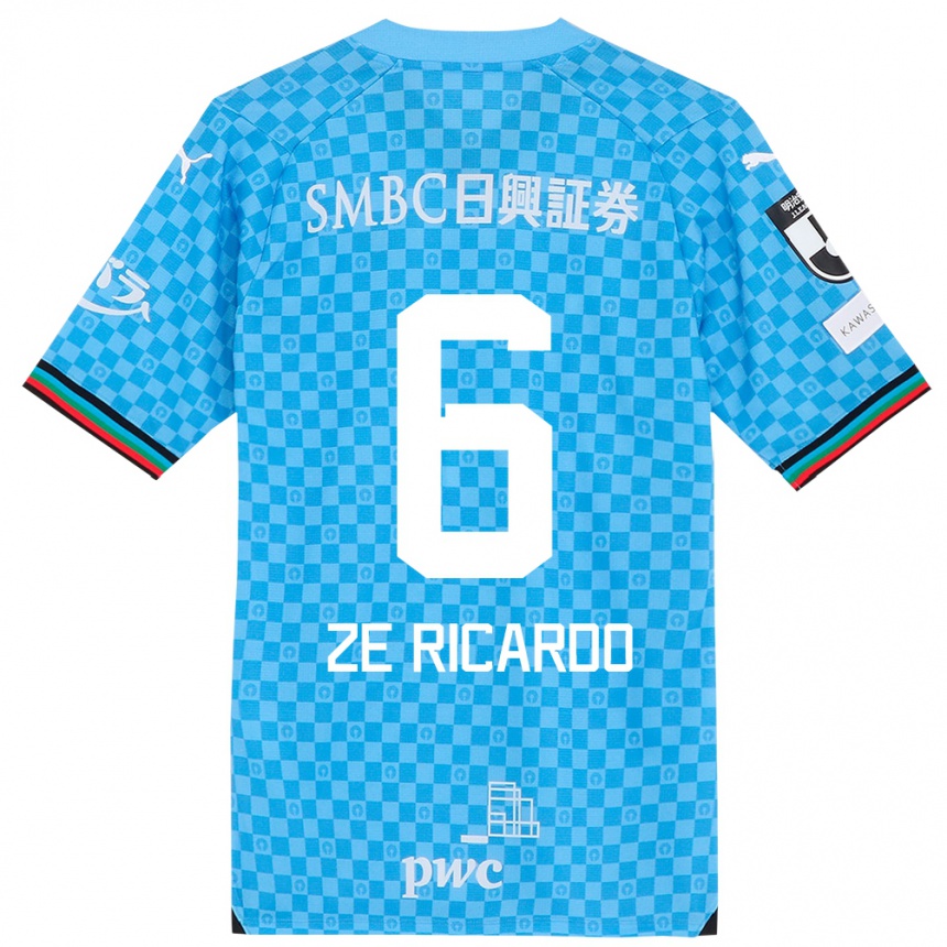 Kids Football Zé Ricardo #6 Azure Blue Home Jersey 2024/25 T-Shirt Australia