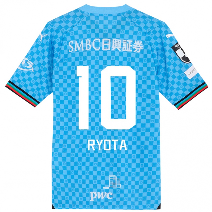 Kids Football Ryota Oshima #10 Azure Blue Home Jersey 2024/25 T-Shirt Australia