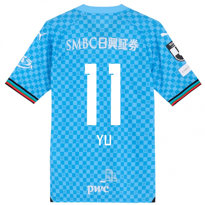 Kids Football Yu Kobayashi #11 Azure Blue Home Jersey 2024/25 T-Shirt Australia