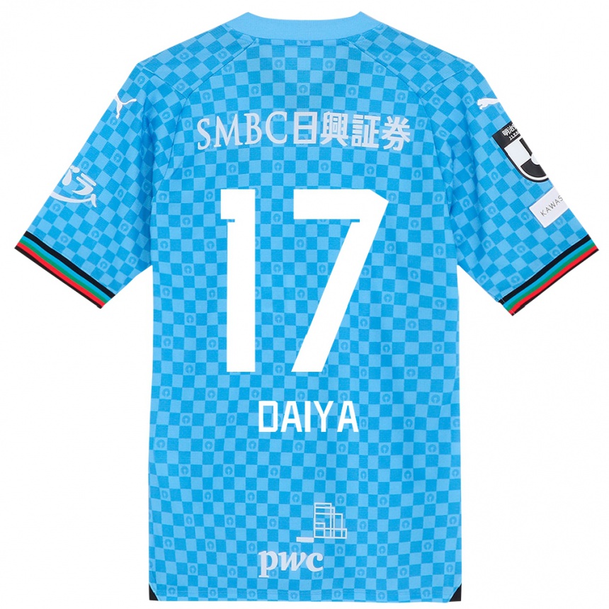 Kids Football Daiya Tono #17 Azure Blue Home Jersey 2024/25 T-Shirt Australia