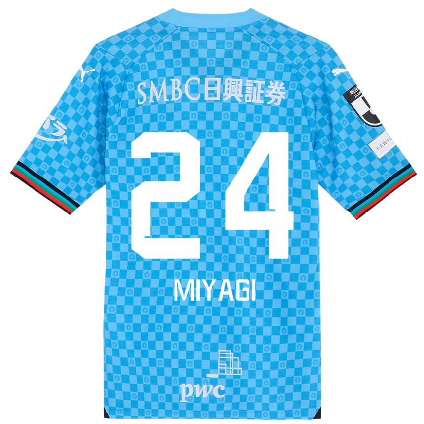 Kids Football Ten Miyagi #24 Azure Blue Home Jersey 2024/25 T-Shirt Australia