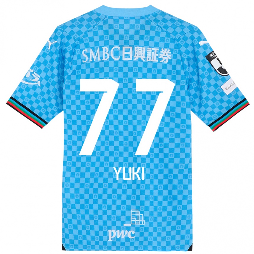 Kids Football Yuki Yamamoto #77 Azure Blue Home Jersey 2024/25 T-Shirt Australia