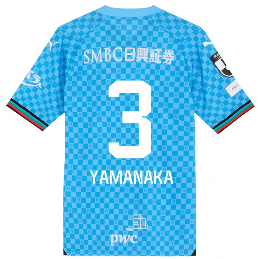 Kids Football Daiki Yamanaka #3 Azure Blue Home Jersey 2024/25 T-Shirt Australia