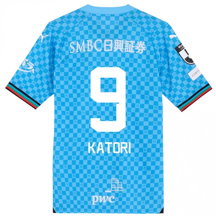 Kids Football Takeshi Katori #9 Azure Blue Home Jersey 2024/25 T-Shirt Australia