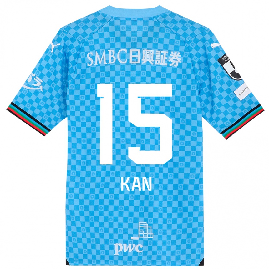 Kids Football Noriharu Kan #15 Azure Blue Home Jersey 2024/25 T-Shirt Australia