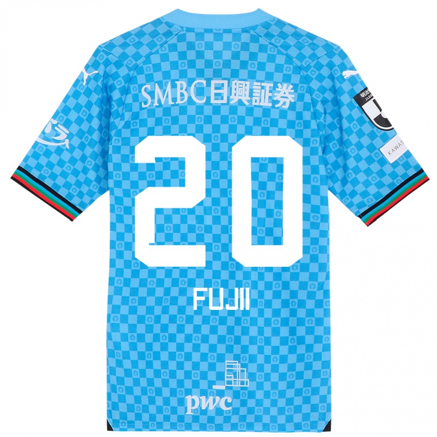 Kids Football Rensuke Fujii #20 Azure Blue Home Jersey 2024/25 T-Shirt Australia