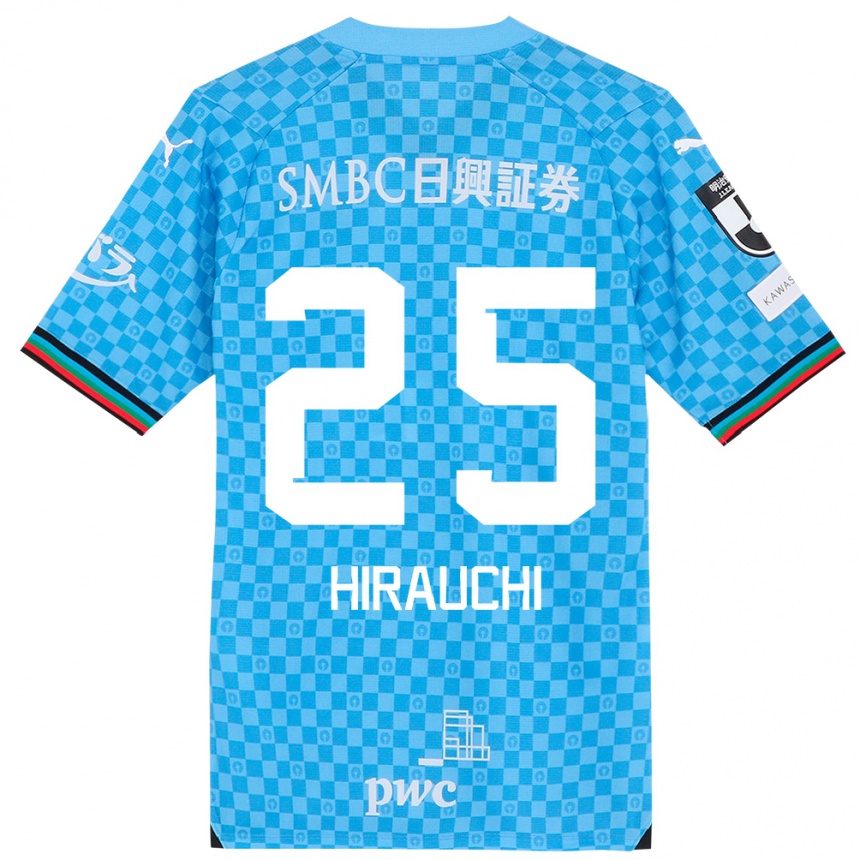 Kids Football Issei Hirauchi #25 Azure Blue Home Jersey 2024/25 T-Shirt Australia