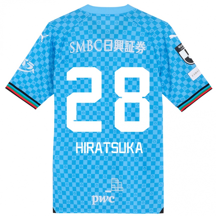 Kids Football Hayato Hiratsuka #28 Azure Blue Home Jersey 2024/25 T-Shirt Australia