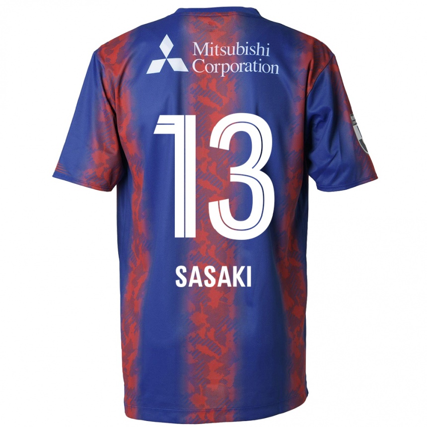 Kids Football Shoei Sasaki #13 Blue Red Home Jersey 2024/25 T-Shirt Australia