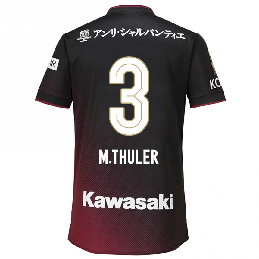 Kids Football Thuler #3 Black Red Home Jersey 2024/25 T-Shirt Australia