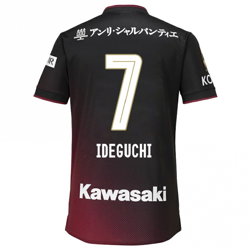 Kids Football Yosuke Ideguchi #7 Black Red Home Jersey 2024/25 T-Shirt Australia