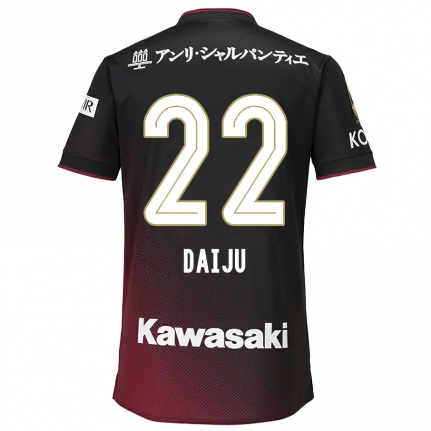 Kids Football Daiju Sasaki #22 Black Red Home Jersey 2024/25 T-Shirt Australia