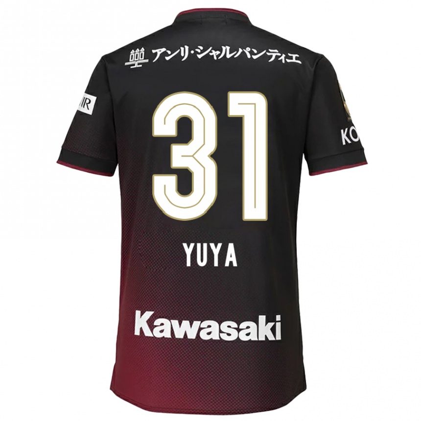 Kids Football Yuya Nakasaka #31 Black Red Home Jersey 2024/25 T-Shirt Australia