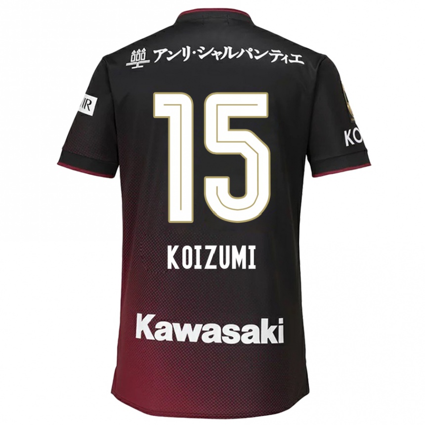 Kids Football Fuga Koizumi #15 Black Red Home Jersey 2024/25 T-Shirt Australia