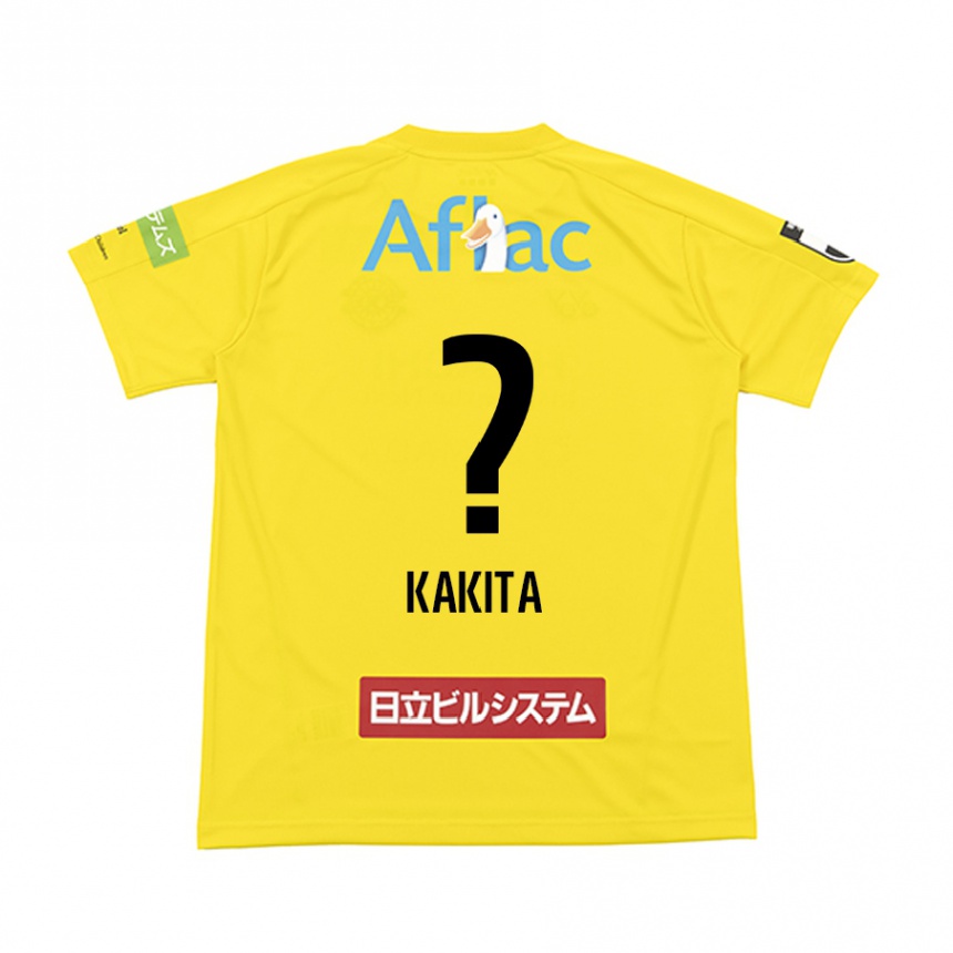 Kids Football Yuki Kakita #0 Yellow Black Home Jersey 2024/25 T-Shirt Australia