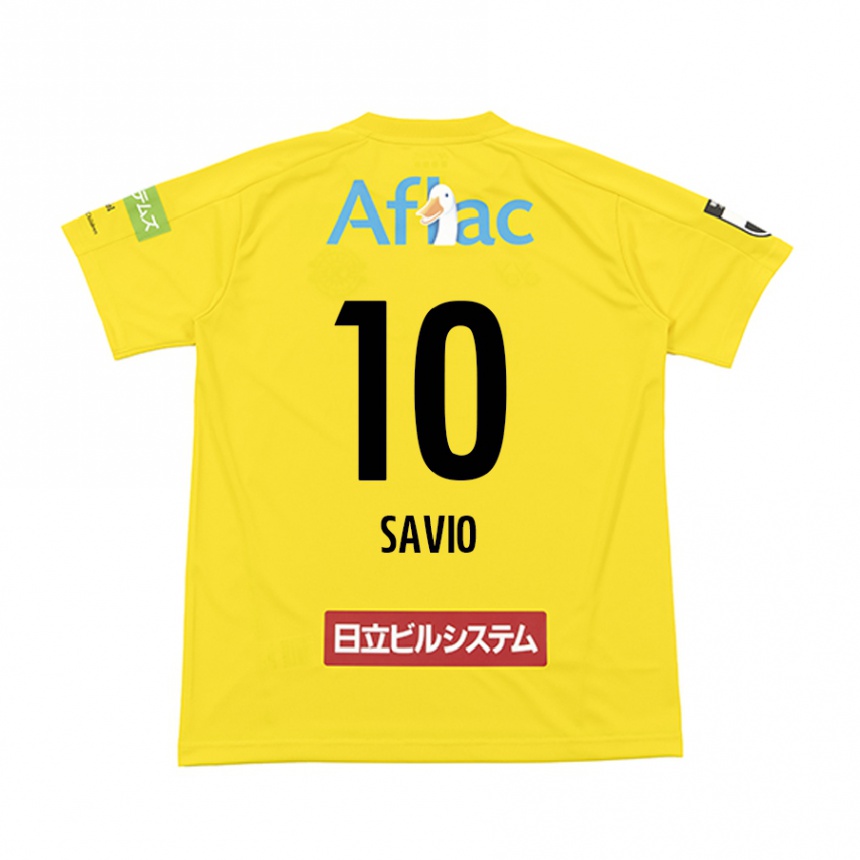 Kids Football Matheus Savio #10 Yellow Black Home Jersey 2024/25 T-Shirt Australia