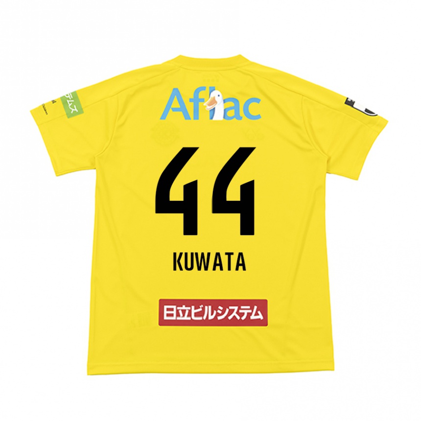 Kids Football Taisei Kuwata #44 Yellow Black Home Jersey 2024/25 T-Shirt Australia