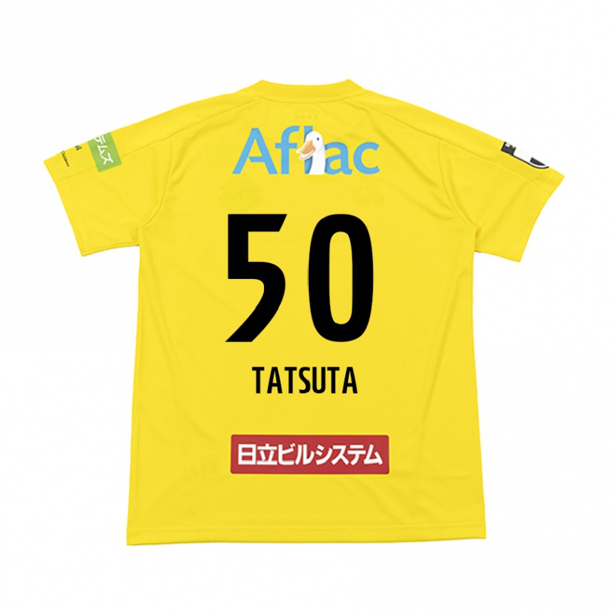 Kids Football Yugo Tatsuta #50 Yellow Black Home Jersey 2024/25 T-Shirt Australia