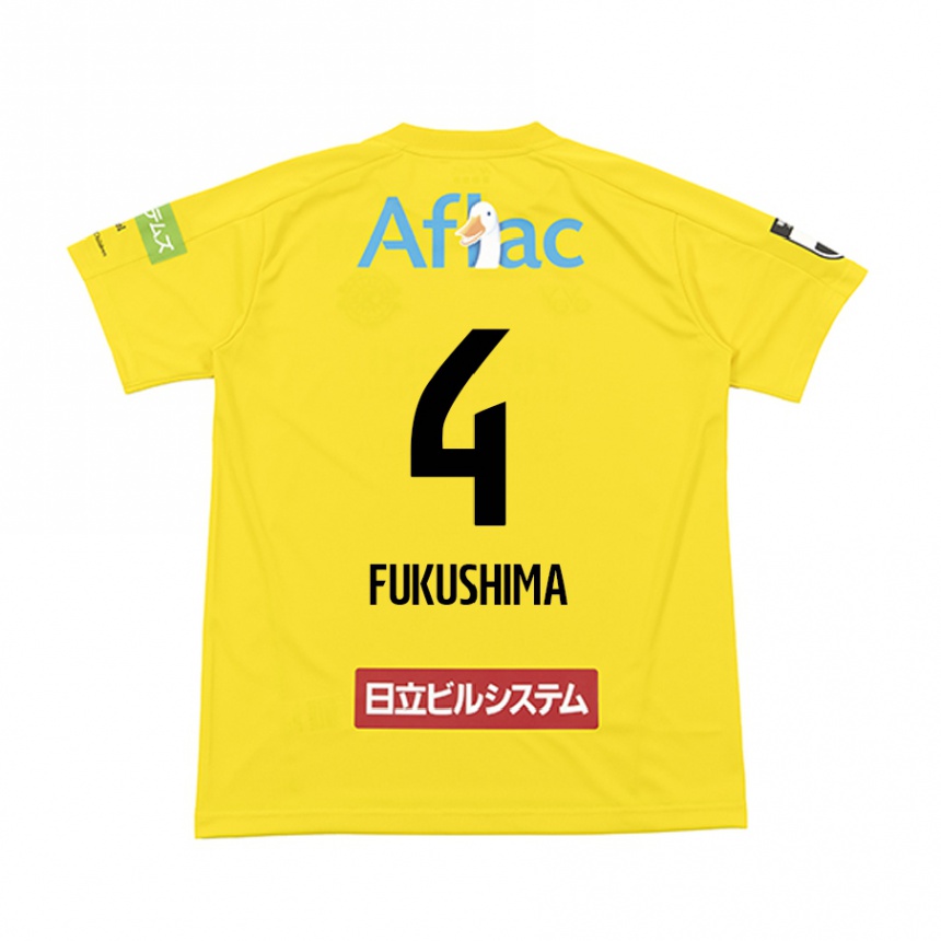 Kids Football Taiga Fukushima #4 Yellow Black Home Jersey 2024/25 T-Shirt Australia