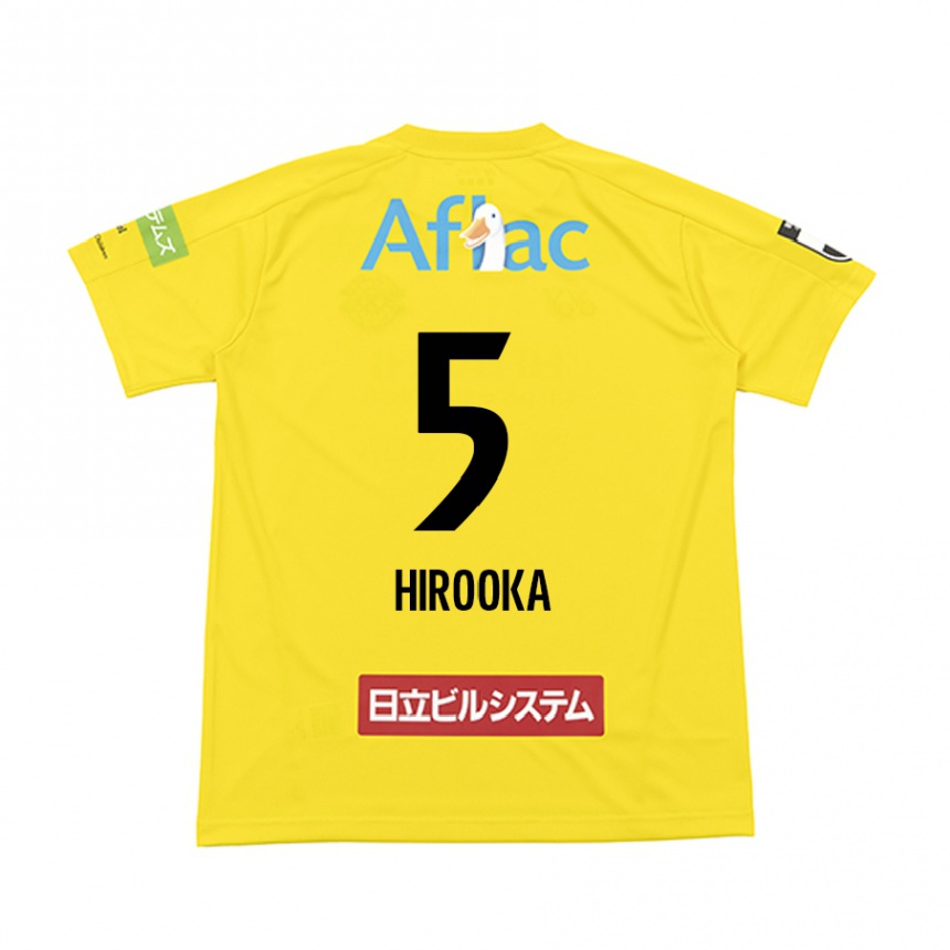 Kids Football Eita Hirooka #5 Yellow Black Home Jersey 2024/25 T-Shirt Australia