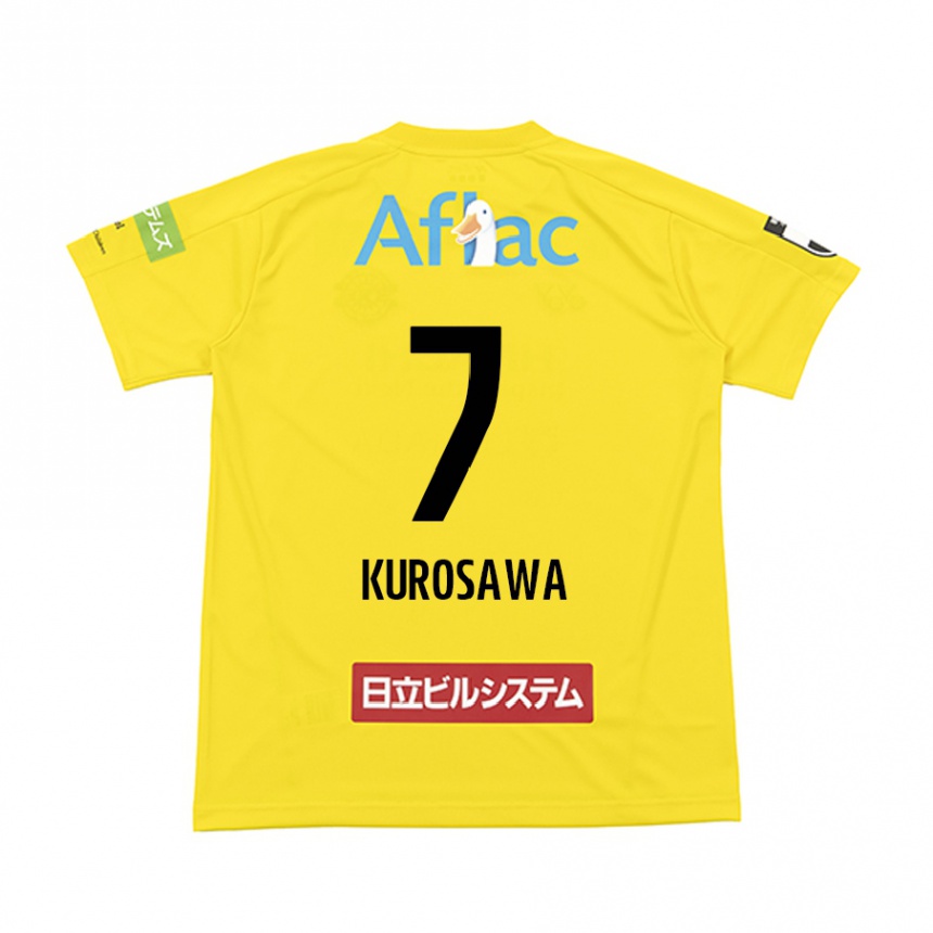 Kids Football Shido Kurosawa #7 Yellow Black Home Jersey 2024/25 T-Shirt Australia